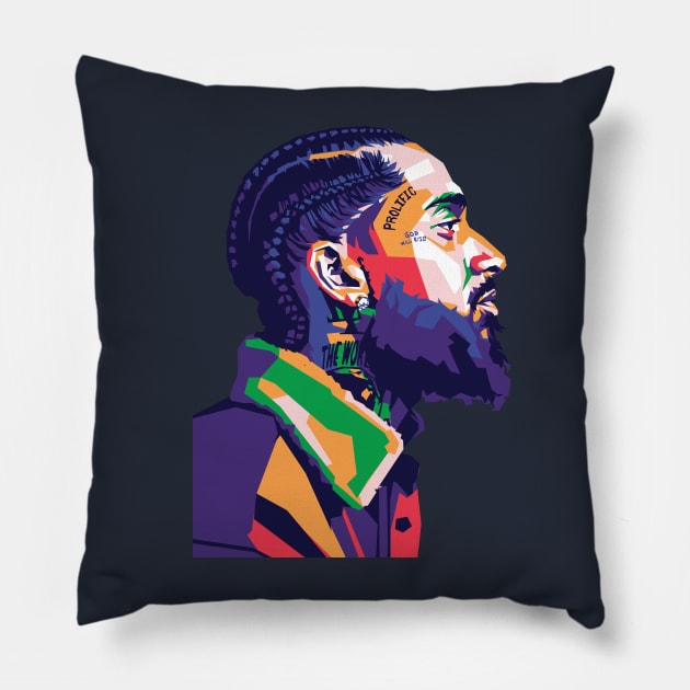 Nipsey Hussle Pillow by rising67