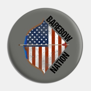 Barebow Nation Archery Flag Pin