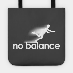 No Balance white logo Tote