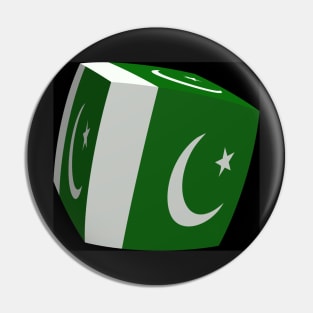 Pakistan  Flag cubed. Pin