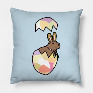 Capybara in Bunny Ears Funny Easter Egg Pillow