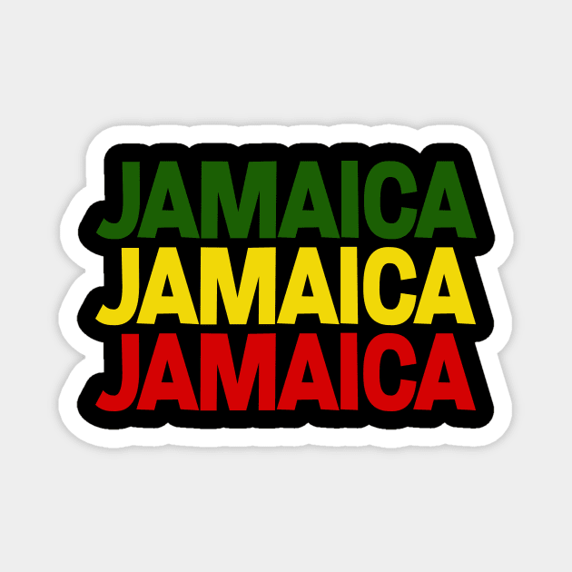 Jamaica Jamaica Jamaica Rasta Colors Magnet by alzo