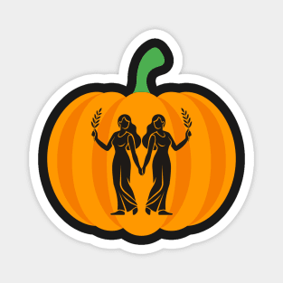 Halloween Jack O Lantern Gemini Zodiac Sign Magnet