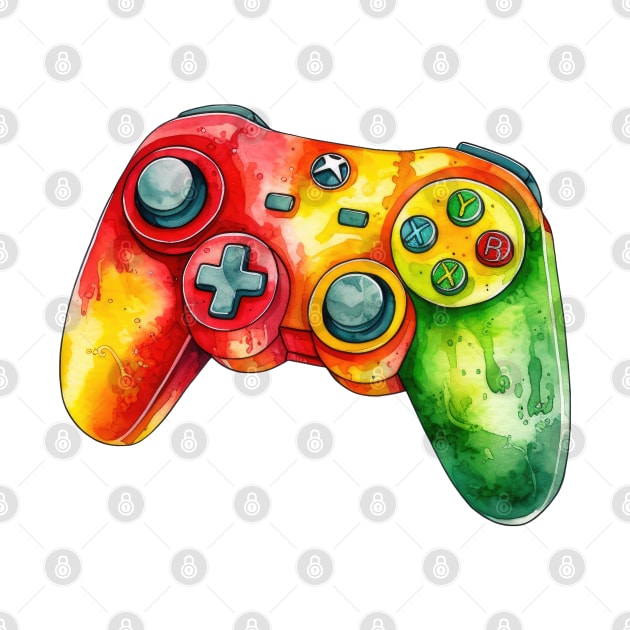 Watercolor Juneteenth Gamepad by Chromatic Fusion Studio