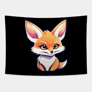 Fennec Fox Illustration Tapestry