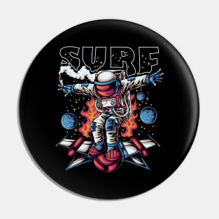 Astronaut Surf Pin