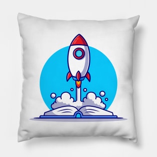 Rocket Launching On Book Pillow