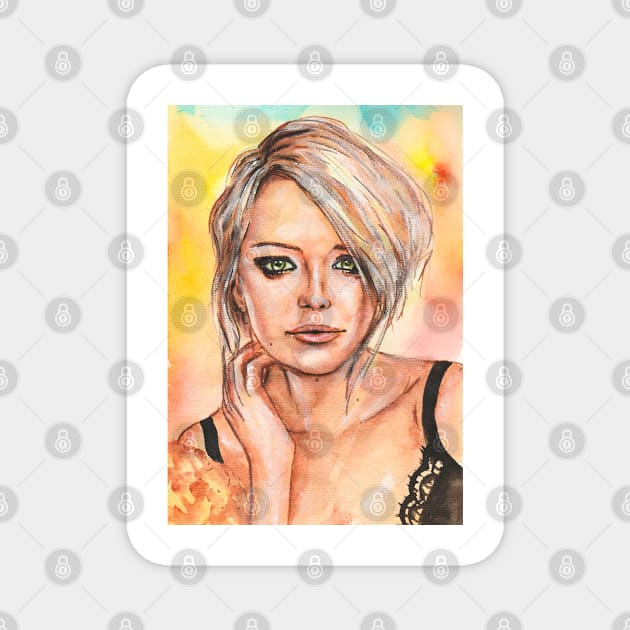 Emma Stone Magnet by Svetlana Pelin