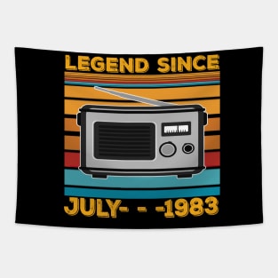 Legend Since 1983 Birthday 40th July Tapestry