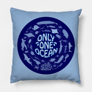 Only One Ocean - Fish Pillow