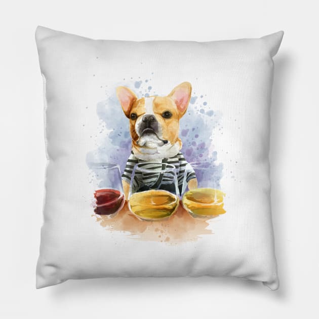 French bulldog Pillow by Dilectum