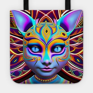 Catgirl DMTfied (10) - Trippy Psychedelic Art Tote