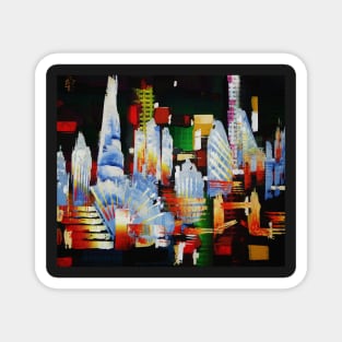 Abstract city London 0466 Magnet