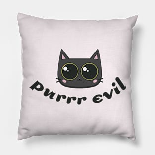 Purrr Evil Black Cat Pillow