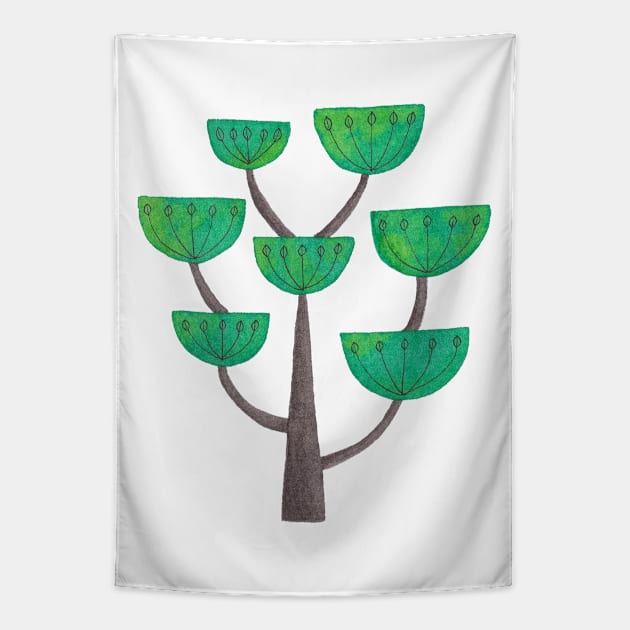 Chalice Tree Tapestry by sallycummingsdesigns