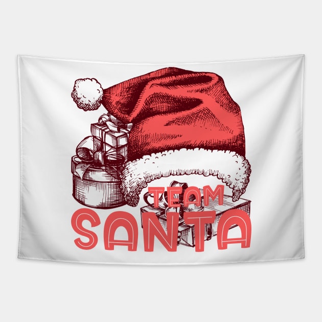 Team Santa Christmas Family Matching Tapestry by Happy Shirt