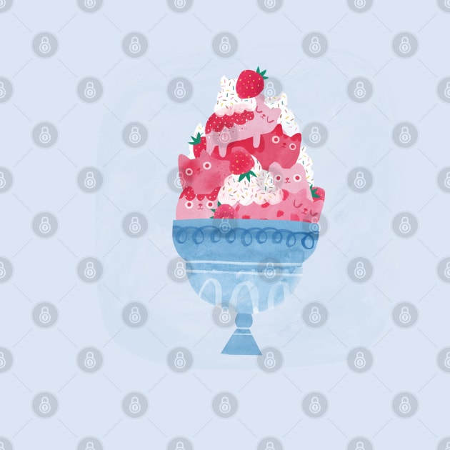 Strawpurry sundae by Planet Cat Studio