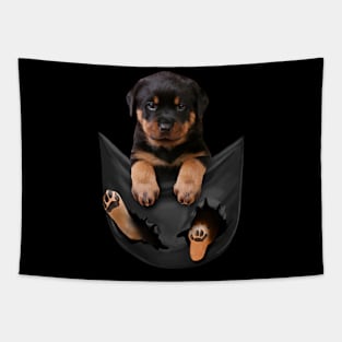 Rottweiler dog with love Tapestry