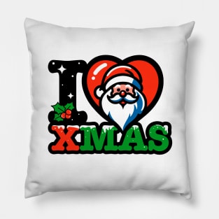 I heart santa claus xmas Pillow