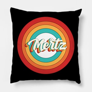 Mertz Name Shirt Vintage Mertz Circle Pillow