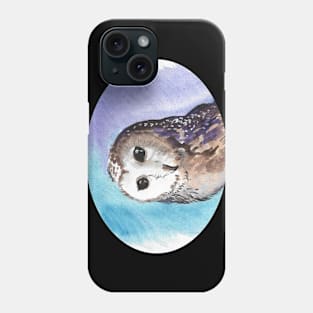 Owl watercolour painting- wildlife inspired art Phone Case