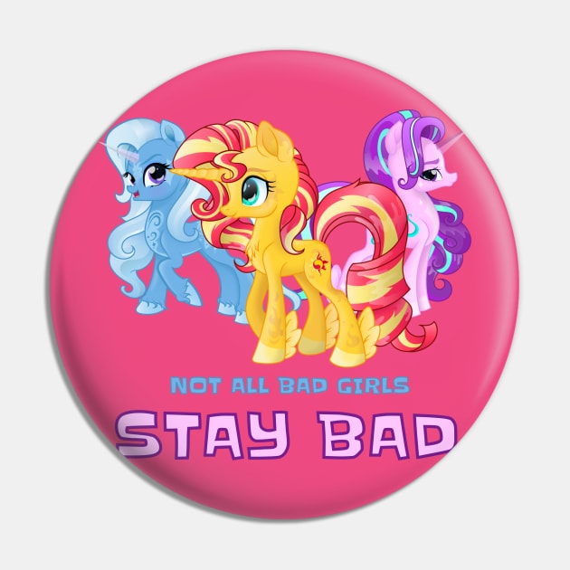 My Little Pony Sunset, Trixie, Starlight Pin by SketchedCrow