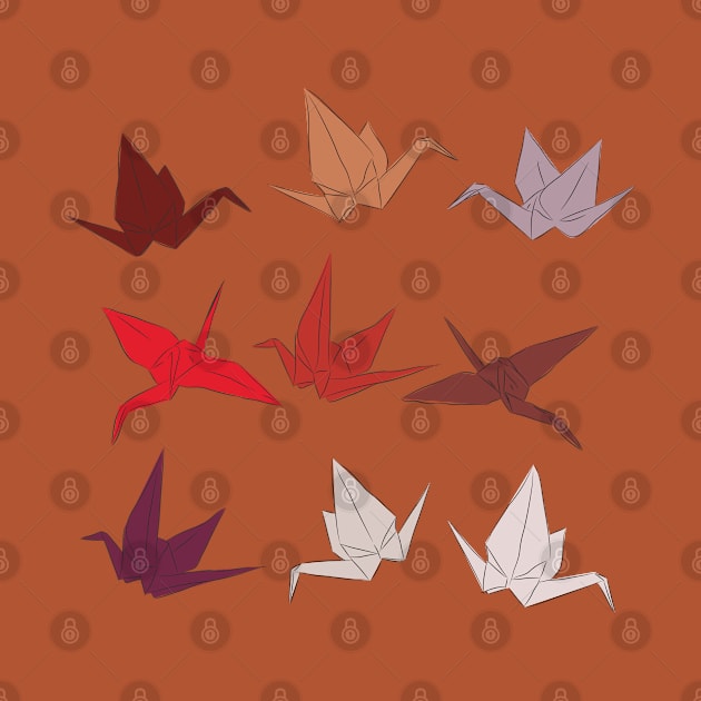 Origami: Paper Cranes by EkaterinaP