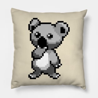 Cute and Cuddly Pixel Art Koala Bear Pillow