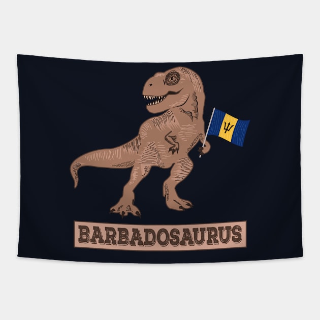 Bajan T-Rex Tapestry by sqwear