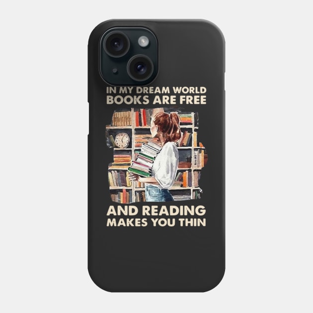 Girls In My Dreams World Books Phone Case by FogHaland86