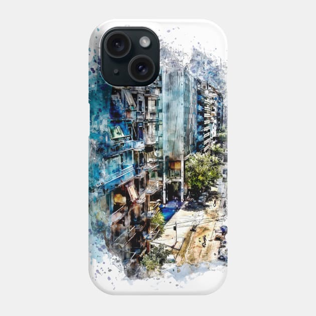 Athens watercolor art #athens Phone Case by JBJart