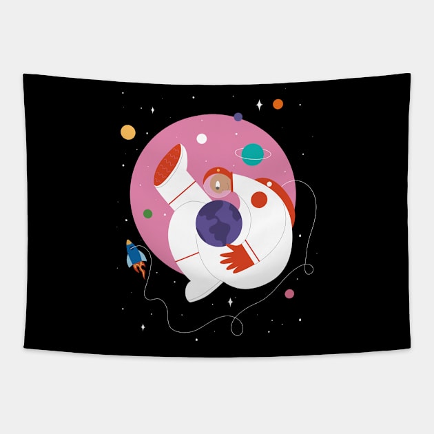 The astronaut Tapestry by damppstudio