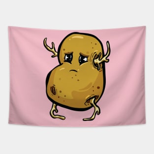 Potato People! Cartoon Confused Potato Garden Tips Toons Tapestry