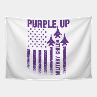 Purple Up For Military Child Tapestry