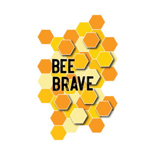 Bee Brave Honeycomb Design T-Shirt