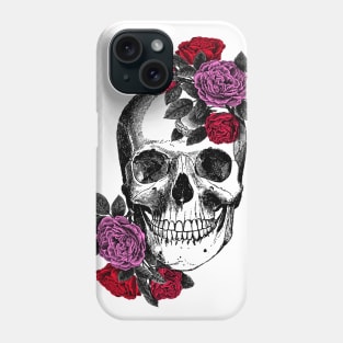 Skull and flowers Phone Case