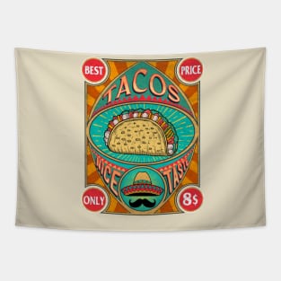 Vintage Tacos Tapestry