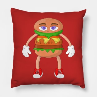 Friendly Burger Pillow