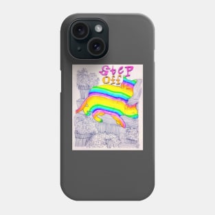Rainbow Cat Coloring Book Collage Framed Art Step Off Y2K Design Phone Case