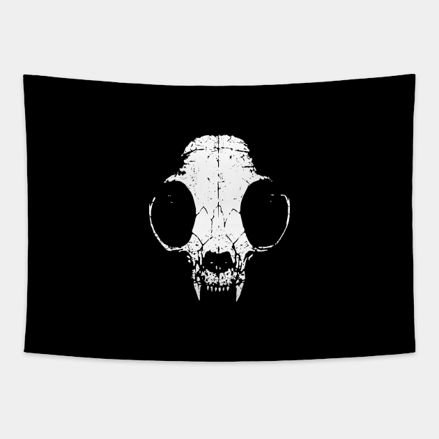 Cat Skull Tapestry by darktwist