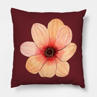 Orange gerbera flower Pillow