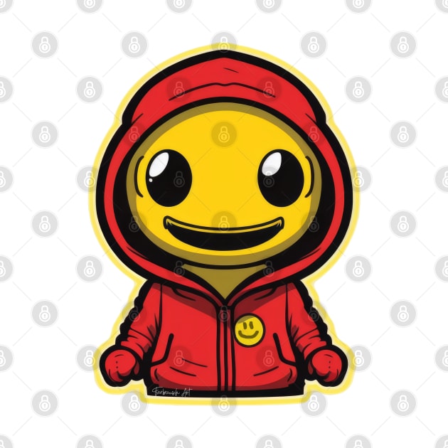 Cool Alien with a Hooded Pullover design #8 by Farbrausch Art