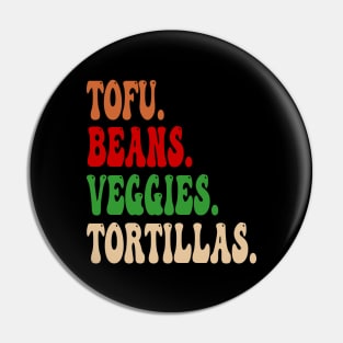 Tofu. Beans. Veggies. Tortillas. Groovy vegan burrito ingredients Pin