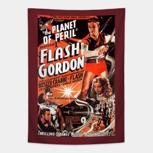 Classic Flash Gordon Serial - Planet of Peril Poster Tapestry