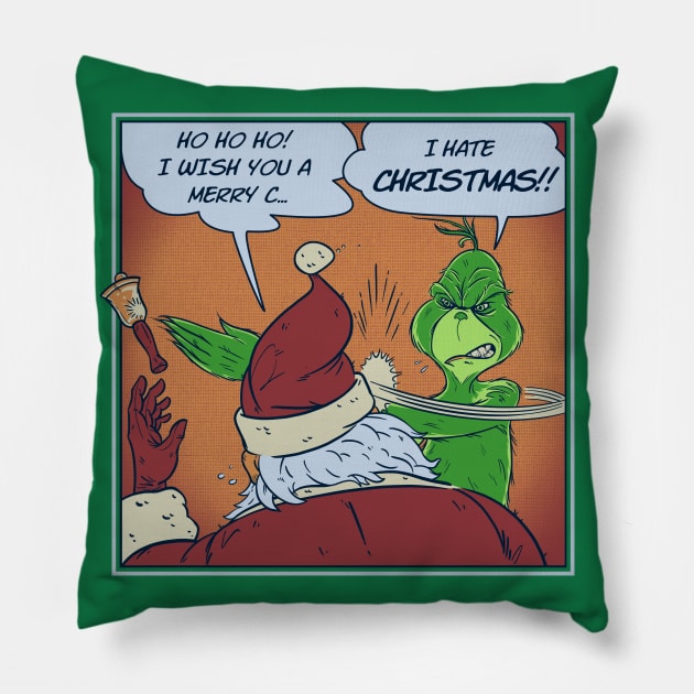 I Hate Christmas! Pillow by Getsousa