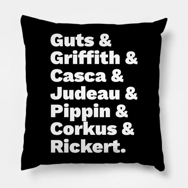 The Band of the Hawk list Pillow by LanfaTees