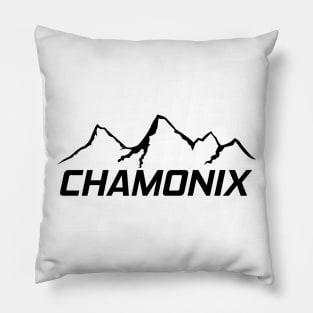 Chamonix Ski Resort Mont Blanc France Pillow