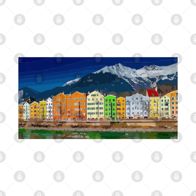 Beautiful Innsbruck Painting by gktb