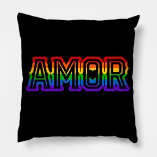 Amor Pride Rainbow Pillow