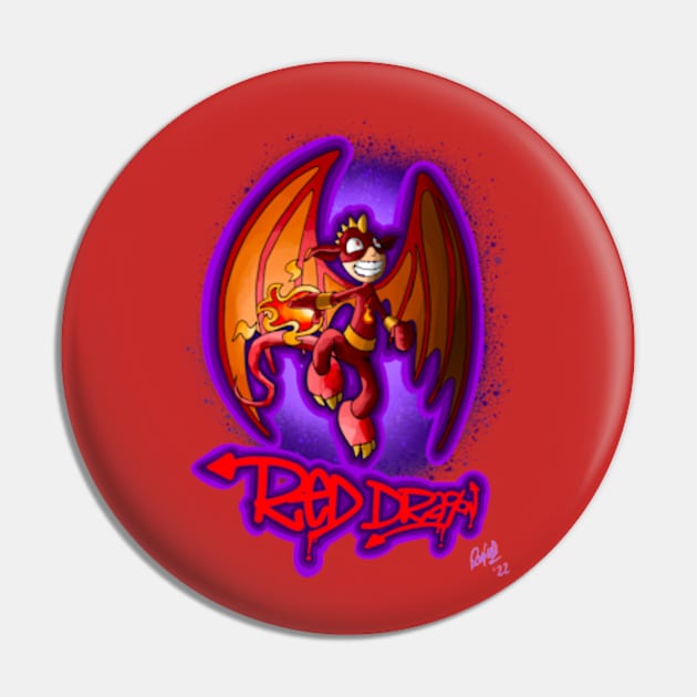 Red Dragon Pin by Rufus Cribbles